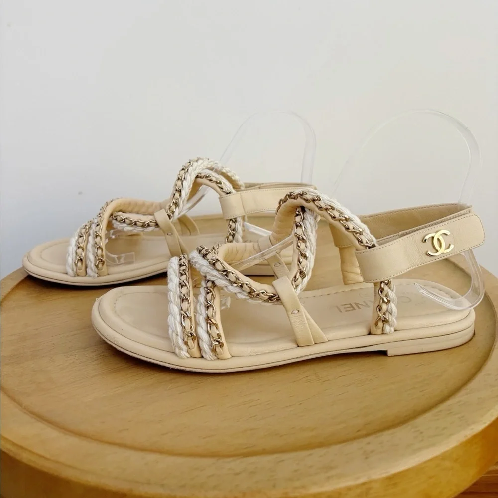 Chanel Interlocking CC Sandals